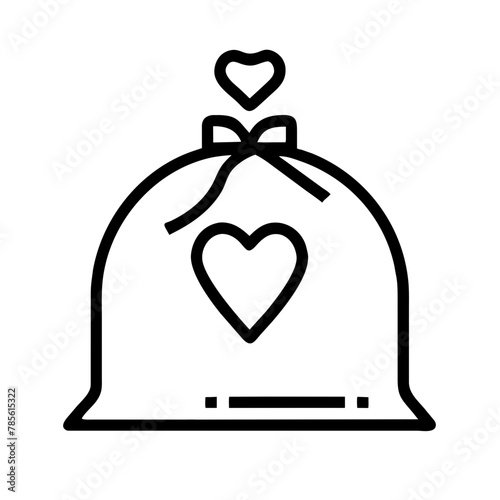 Wedding Favors icon vector graphics element silhouette sign symbol illustration on a Transparent Background