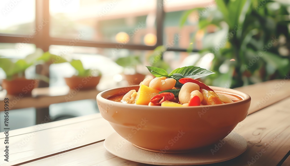 Hor Mok, traditional Thai dish, prepared in a magical farmhouse kitchen, , professional color grading,soft shadowns, no contrast, clean sharp,clean sharp focus, digital photography, 3D render, Hor Mok, traditional Thai dish, prepared in a magical farmhouse kitchen, , professional color grading,soft shadowns, no contrast, clean sharp,clean sharp focus, digital photography, 3D render,