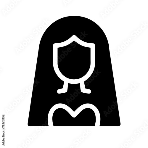 Wedding Veil icon vector graphics element silhouette sign symbol illustration on a Transparent Background