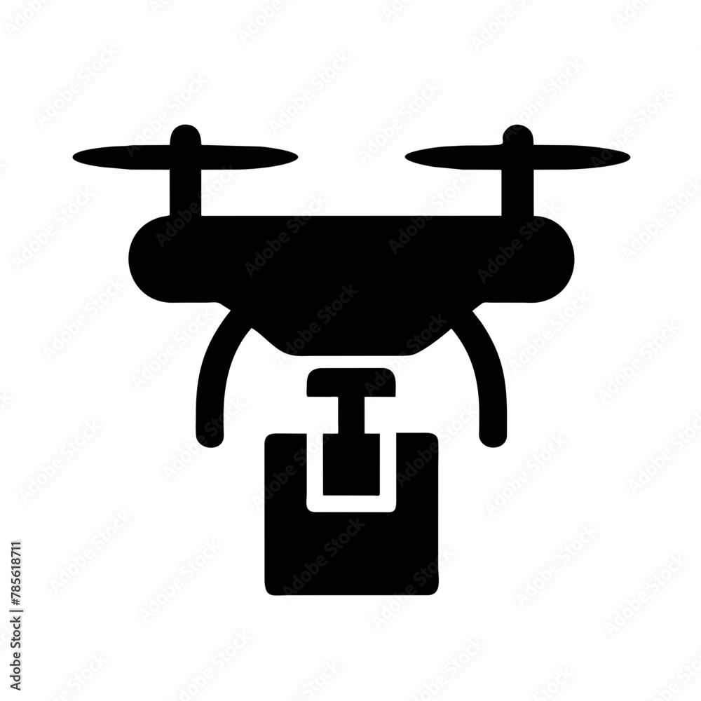 Drone icon vector graphics element silhouette sign symbol illustration on a Transparent Background Drone icon vector graphics element silhouette sign symbol illustration on a Transparent Background