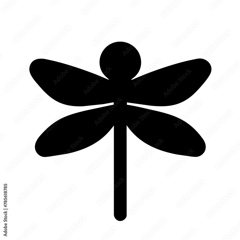 Dragonfly icon vector graphics element silhouette sign symbol illustration on a Transparent Background Dragonfly icon vector graphics element silhouette sign symbol illustration on a Transparent Background