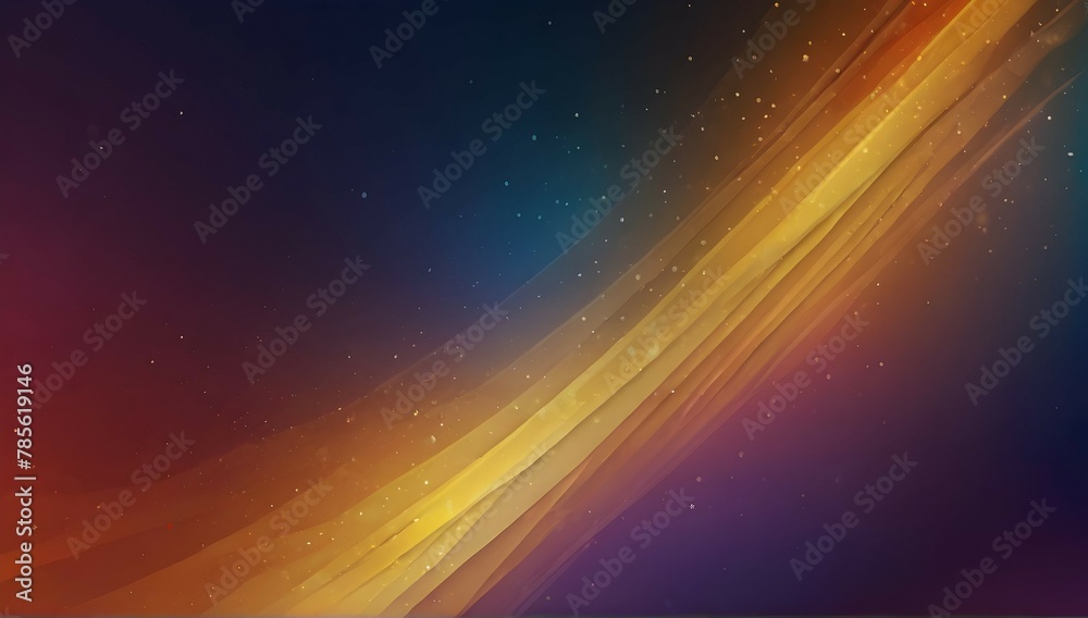 Create an abstract background in a Christmas atmosphere with lines of blue, orange, yellow, and purple gradients