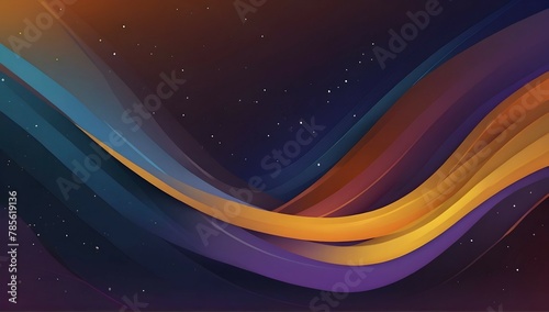 Create an abstract background in a Christmas atmosphere with lines of blue, orange, yellow, and purple gradients