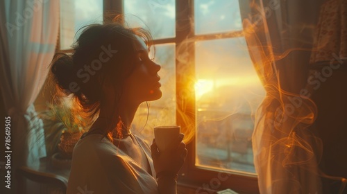 Serene Morning Daydreaming Generative AI