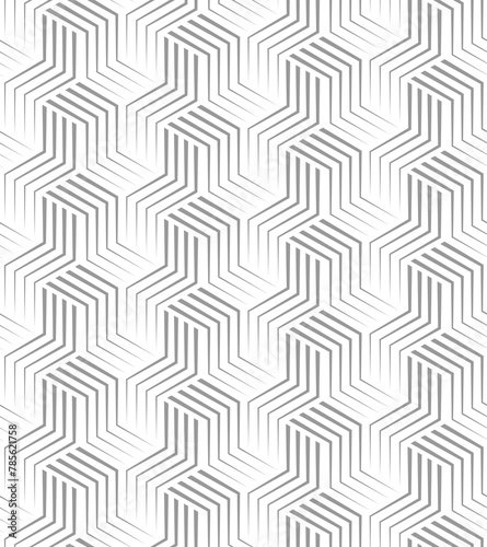 Vector seamless texture. Modern geometric background. A grid with hexagonal tiles.
