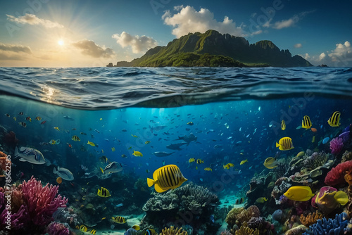  Vivid Marine Life in a Tropical Reef 