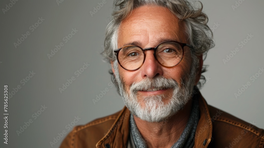 Cheerful Mature Gentleman's Portrait Generative AI Cheerful Mature Gentleman's Portrait Generative AI