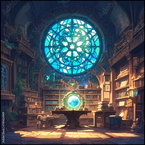 Ethereal Vast Study Room  A World of Books   Knowledge