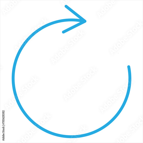 Repeat arrow button, refresh icon, circle arrow, rotation sign. 