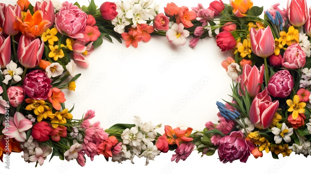 tour de page floral, printemps et nature, généré par IA tour de page floral, printemps et nature, généré par IA