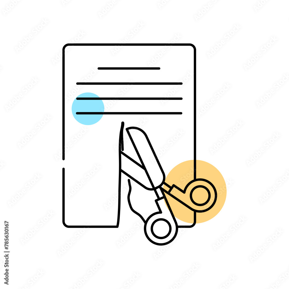 scissors cut document icon scissors cut document icon