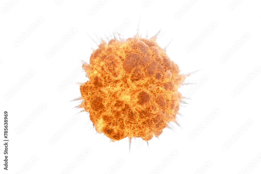 Aerial explosion on transparent background Aerial explosion on transparent background