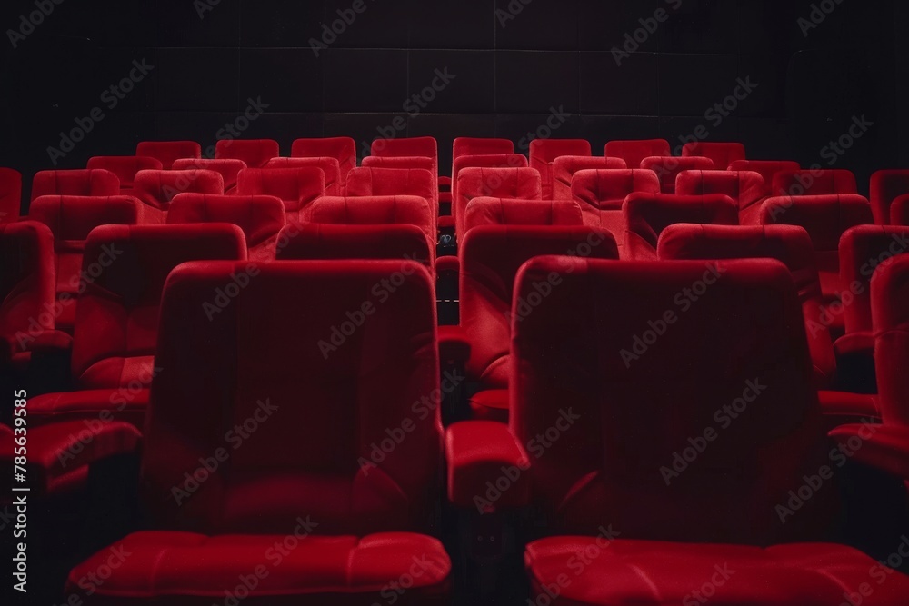 Row of Red Seats in a Theater