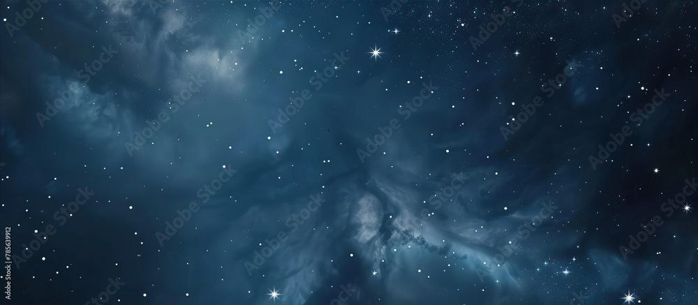 Naklejka premium Dark night sky with stars 