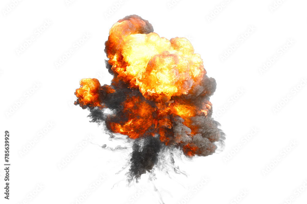 Battle ship muzzle flash on transparent background Battle ship muzzle flash on transparent background