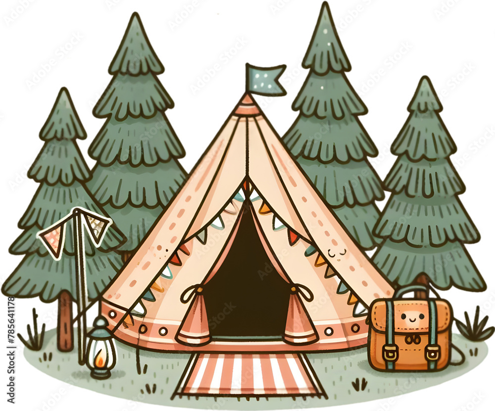 Fototapeta premium tent - 텐트. Generative AI