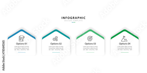 Timeline infographic template. 4 Step timeline journey, calendar Flat simple infographics design template. presentation graph. Business concept with 4 options, vector illustration.	
 photo