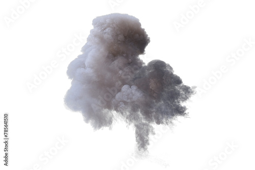 Cannon explosion on transparent background