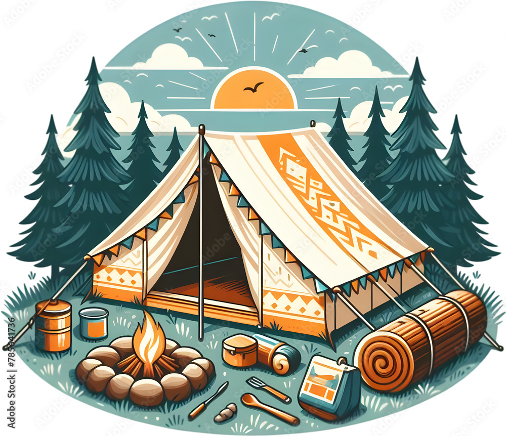 Fototapeta premium tent - 텐트. Generative AI