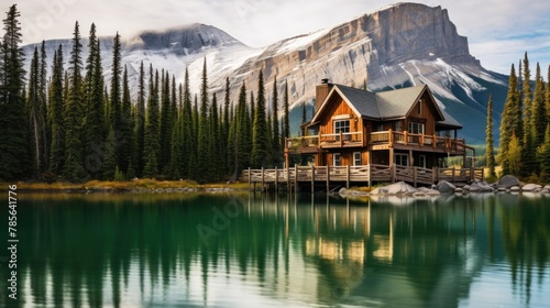 Emerald Lake Lodge Located in the middle of nowhere among the mountains. A beautiful place showcasing the natural environment  natural