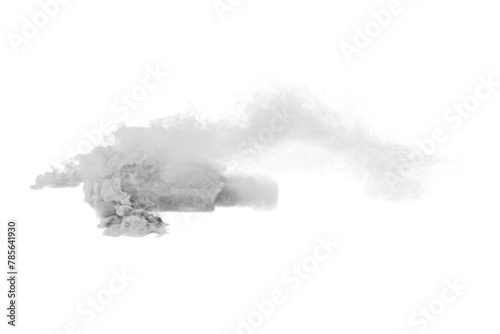 Smoke car burnout on transparent background