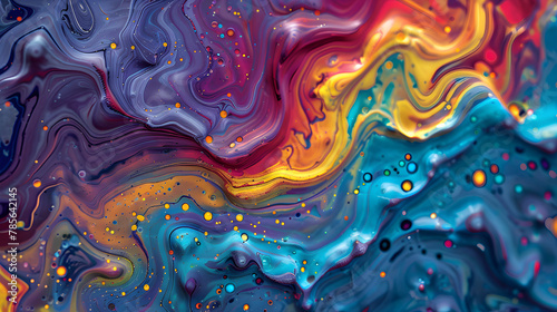 Surreal Tapestry of Multihued Ooze - A Mesmerizing Display of Viscous Fluid Texture