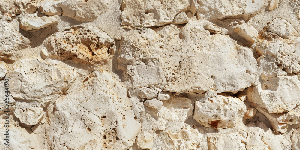 Fototapeta premium Textured Limestone Rock Wall Natural Background