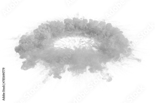 Smoke shockwave on transparent background
