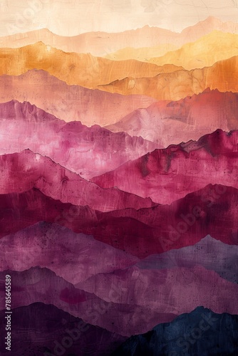A mystical desert landscape with abstract watercolor patterns, rich colors, and minimalist design evokes a serene and profound narrative of trust as medicine.