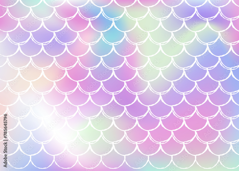 Gradient mermaid background with holographic scales. Bright color transitions. Fish tail banner and invitation. Underwater and sea pattern for girlie party. Hipster backdrop with gradient mermaid. Gradient mermaid background with holographic scales. Bright color transitions. Fish tail banner and invitation. Underwater and sea pattern for girlie party. Hipster backdrop with gradient mermaid.