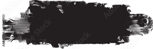 Glitch distorted grange shape . Noise grungy logo . Trendy defect error shapes . Glitched frame .Grunge textured . Distressed effect .Vector shapes