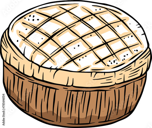 Bread Pie Bread baking bakery vector vintage art sketch