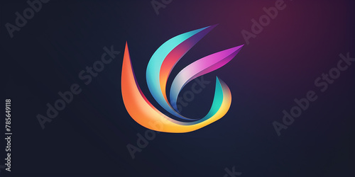 Brushed Logo Layout With Gradient Paint Colors