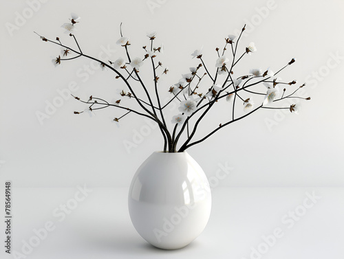 Vibrant Sakura Branch in Stunning Vase, Exquisite Home Décor