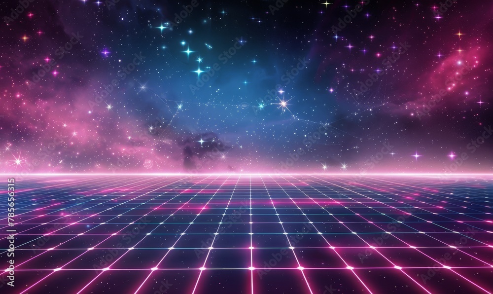 Obraz premium Futuristic Sci-Fi Scene With Advanced Technology and Spaceships