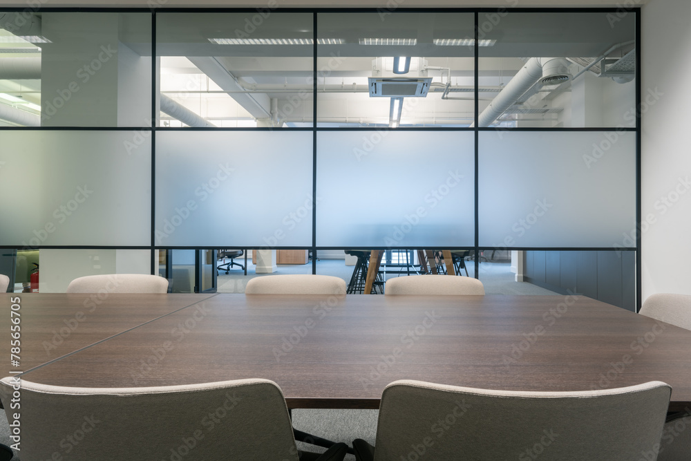 Modern office conference room with glass walls Modern office conference room with glass walls