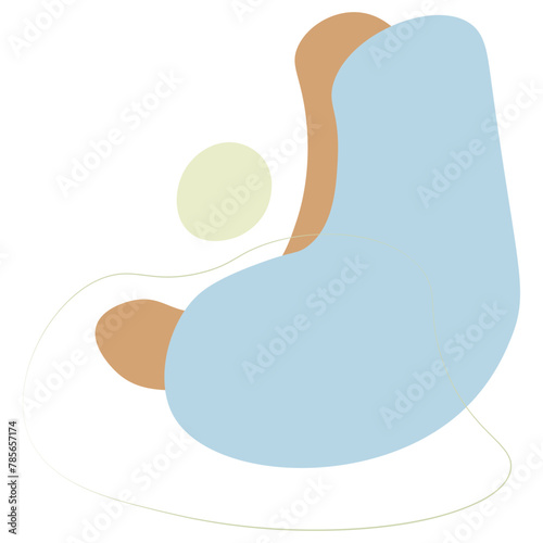 Abstract shape style, nature organic. Vector illustration.	