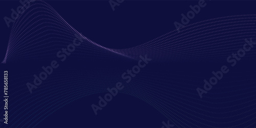 Vector wavy background. Abstract blue lines on white backdrop. Editable stroke