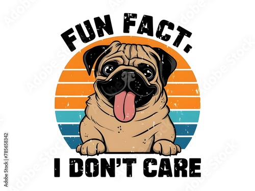 Fun fact, I don't care typography t-shirt design 