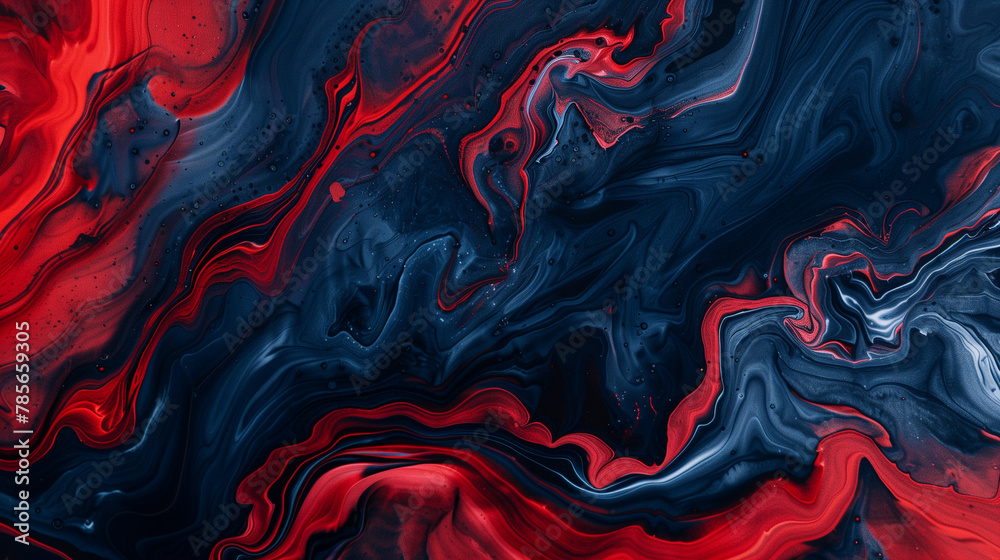 Obraz premium Ruby red and navy blue, abstract background, styled for striking contrast and a sophisticated ambiance