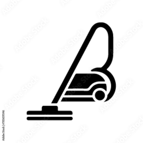 a simple and minimal Vacuum cleaner stick icon vector black color, white background, need so more simple (25)