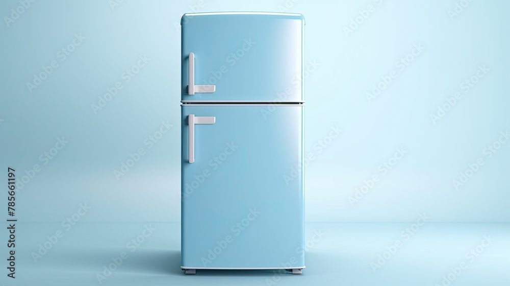 modern fridge isolated on light background modern fridge isolated on light background