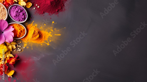 abstract colored dust explosion on a black background.abstract powder splatted background Freeze motion of color powder exploding throwing color powder  multicolored glitter texture. 