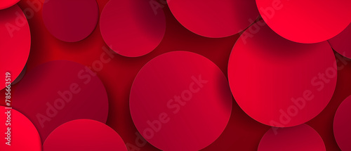 Abstract red gradient circles shape background, Modern simple colorful circles geometric shape creative design, Graphic Illustration, 3D rendering