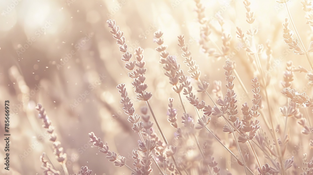 Naklejka premium Field lavender landscape, summer background