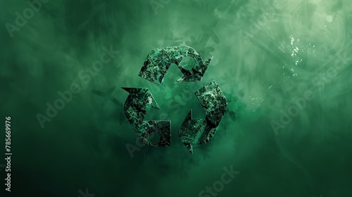 Green recyling logo meaning good nurtured photo