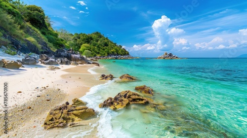 Beautiful view of Tawaan beach in Kohlarn, Thailand.