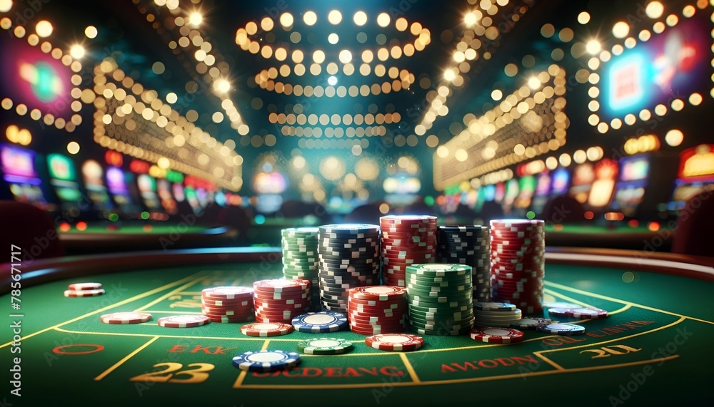 Illustration of online poker casino banner