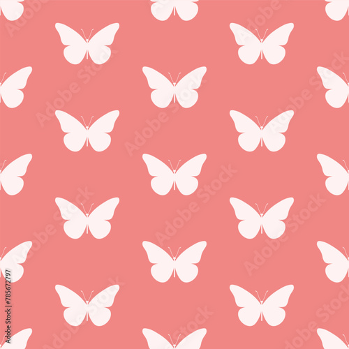Whimsical Butterfly Flight Seamless Vector Pattern for Playful Decor