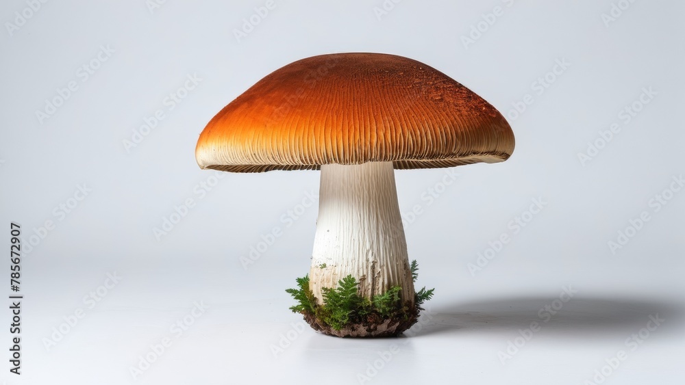 A large fabulous mushroom on a white background.